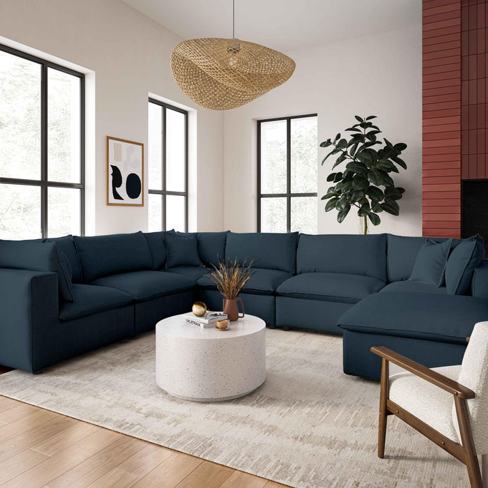 Cali Navy Modular Large Chaise Sectional - Home And Beyond