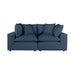 Cali Navy Modular Loveseat - Home And Beyond