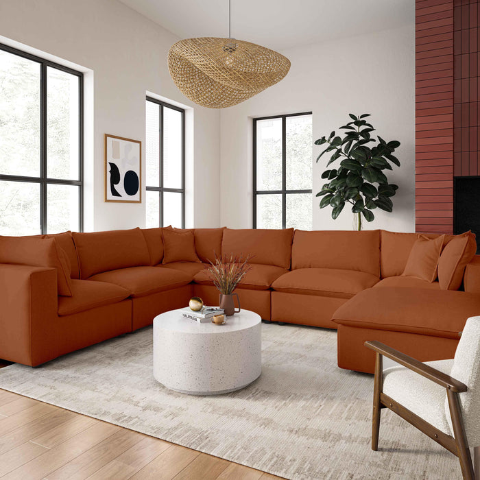 Cali Rust Modular Large Chaise Sectional - Home And Beyond