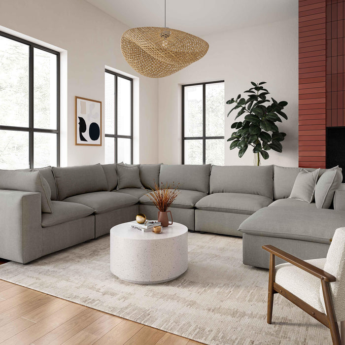 Cali Slate Modular Large Chaise Sectional