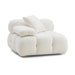 Calliope Cream Vegan Shearling Modular Corner Chair image