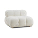 Calliope Cream Vegan Shearling Modular Armless Chair image