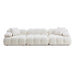 Calliope Cream Vegan Shearling Modular Sofa - Home And Beyond