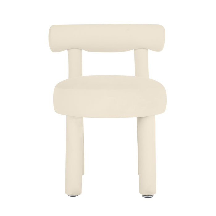 Carmel Cream Velvet Dining Chair - Home And Beyond