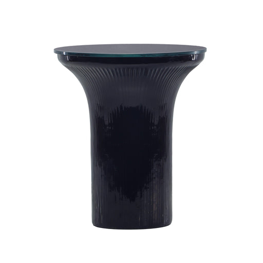 Cassandra Midnight Blue Glass Flared Side Table image