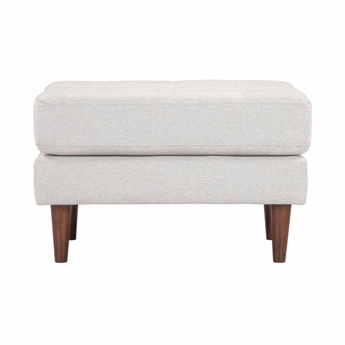 Cave Beige Tweed Ottoman - Home And Beyond