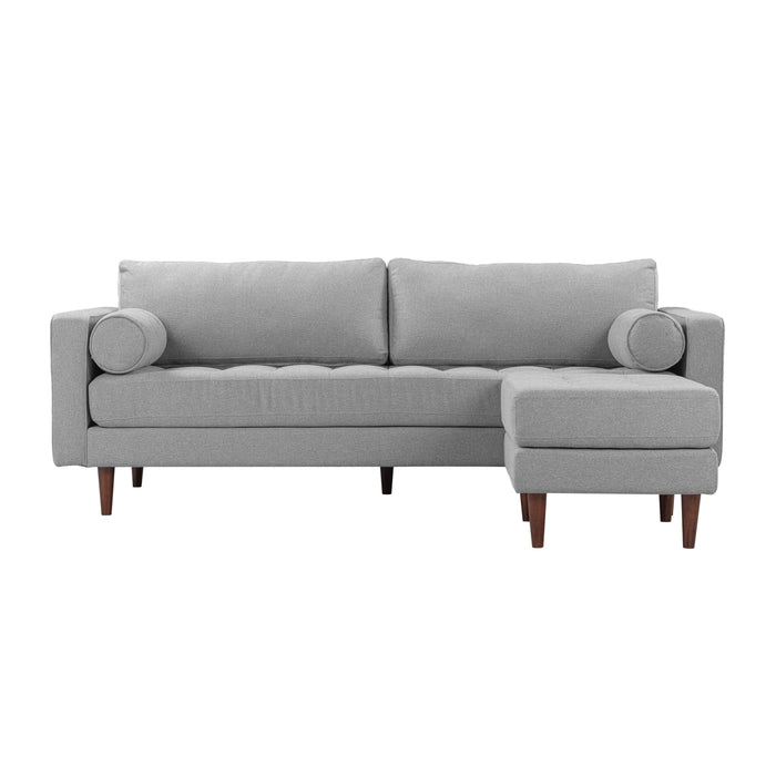 Cave Gray Tweed Sectional - Home And Beyond