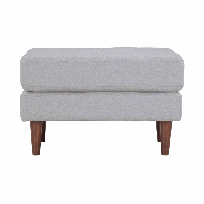 Cave Gray Tweed Ottoman - Home And Beyond