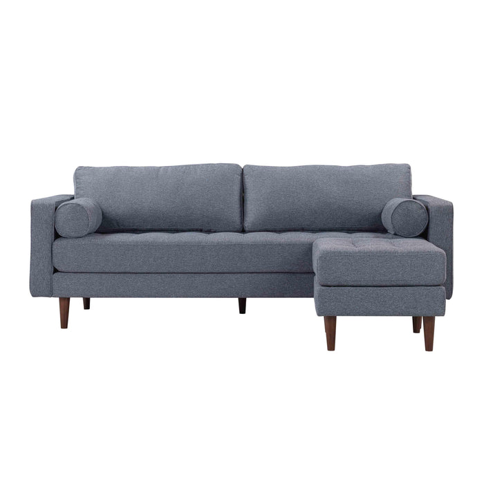 Cave Navy Tweed Sectional - Home And Beyond