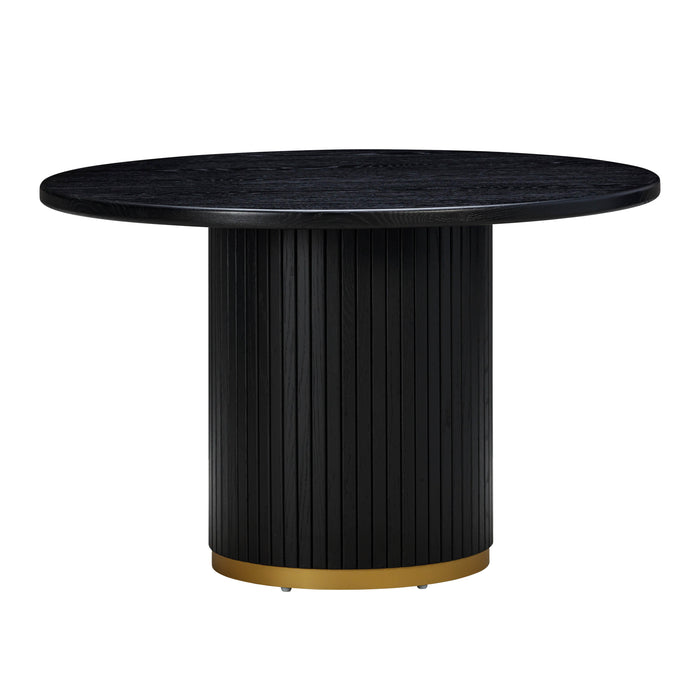 Chelsea Black Oak Round Dining Table image