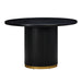 Chelsea Black Oak Round Dining Table image