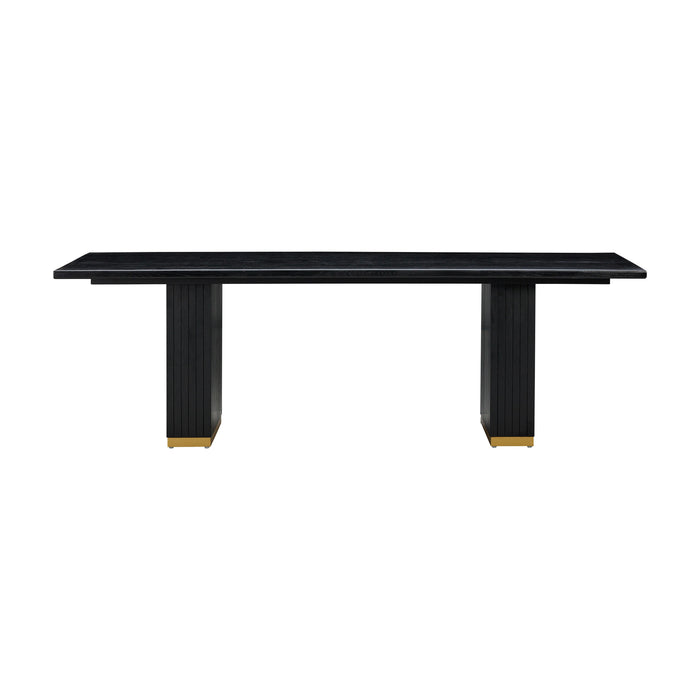 Chelsea Black Oak Rectangular Dining Table - Home And Beyond