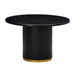 Chelsea Black Oak Round Dining Table - Home And Beyond