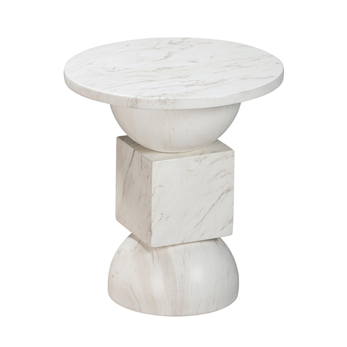 Chip Marble Print Indoor / Outdoor Side Table - Home And Beyond