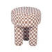 Claire Brown Checkered Boucle Stool image