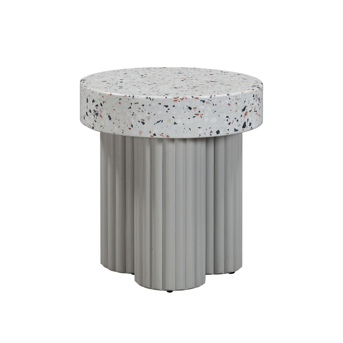 Clover Faux Terrazzo Indoor / Outdoor Round Side Table image