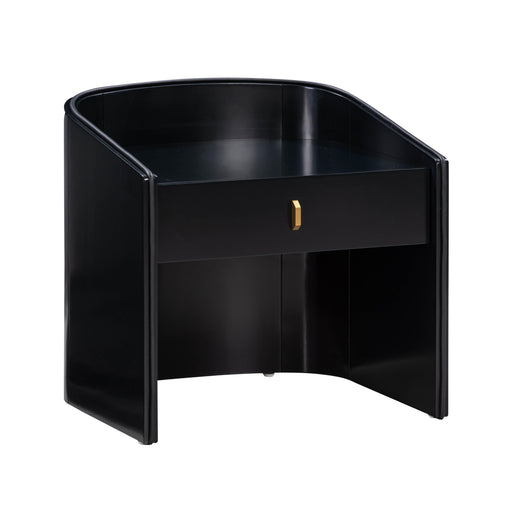 Collins Black Lacquer Nightstand image
