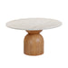 Cynthia Travertine Concrete Indoor / Outdoor 54" Round Dining Table - Home And Beyond