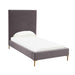 Delilah Grey Velvet Bed in Twin image