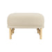 Desiree Cream Velvet Ottoman - Home And Beyond