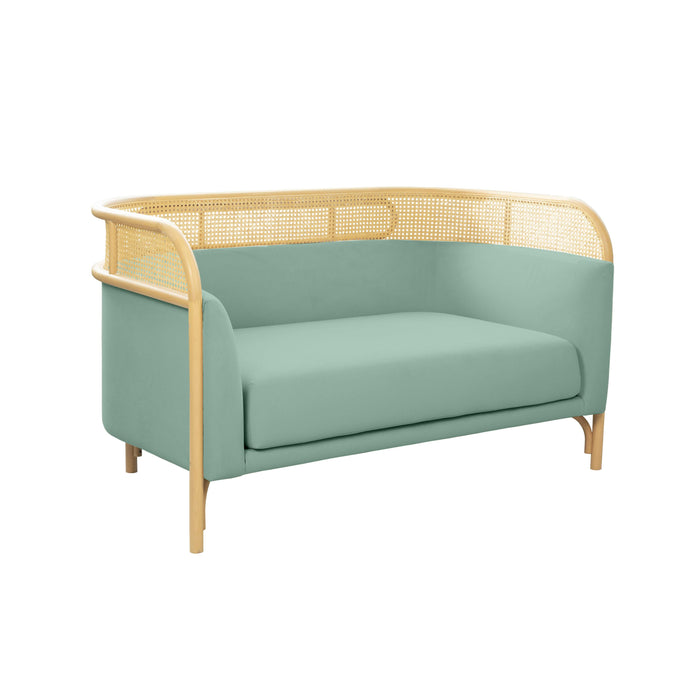 Desiree Ocean Blue Velvet Loveseat image