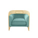 Desiree Ocean Blue Velvet Accent Chair - Home And Beyond