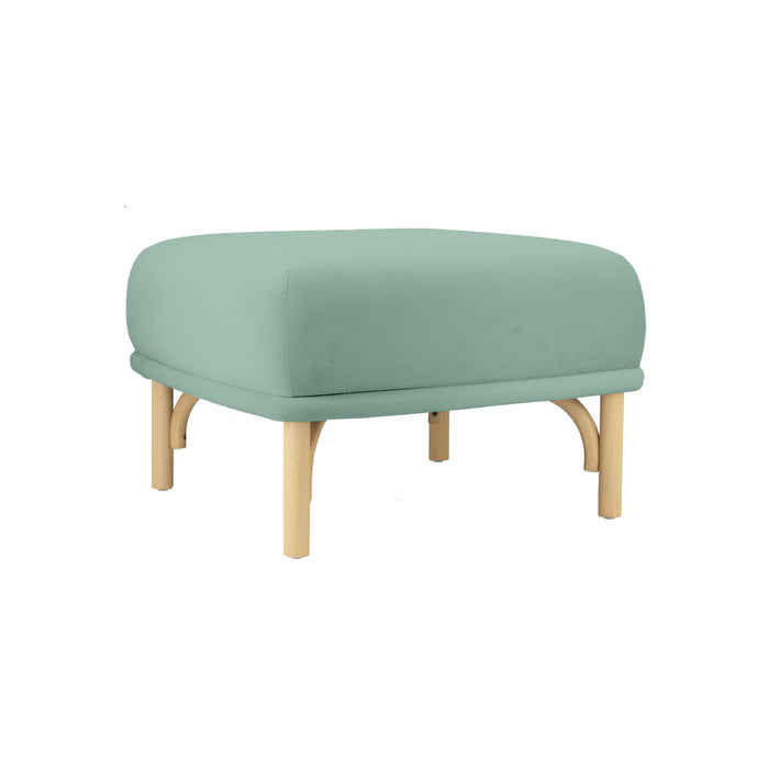 Desiree Ocean Blue Velvet Ottoman image