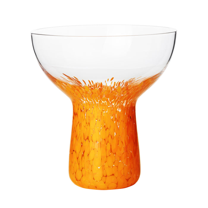 Dottie Clear Orange Dots Handblown Cocktail Glass - Set of 4 image