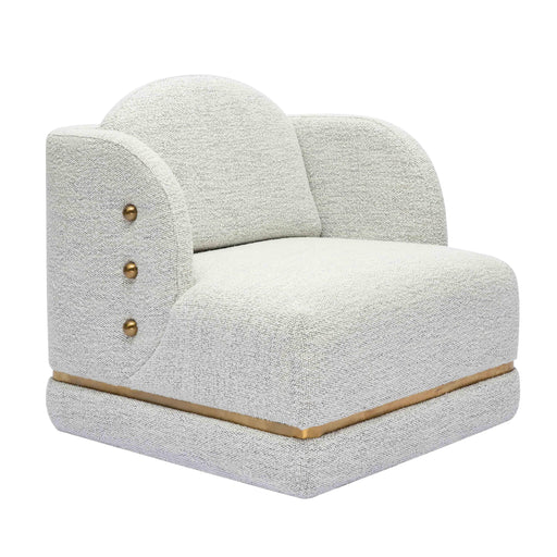 Earl Nubby Cotton White Chenille Accent Chair image