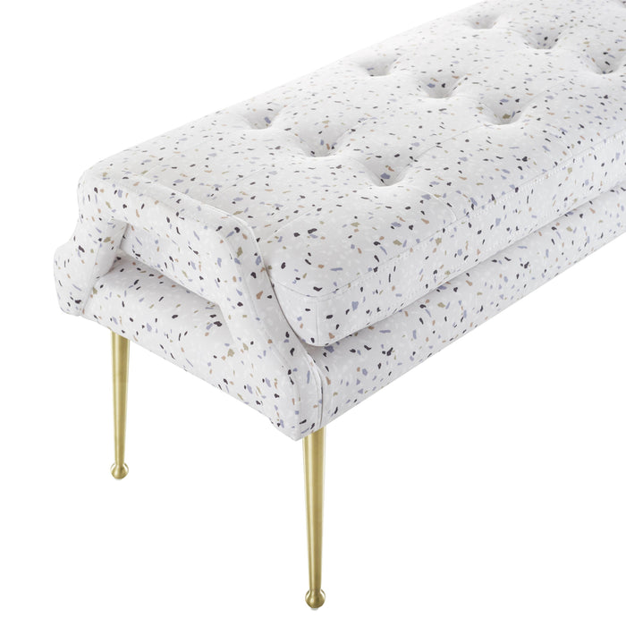 Eileen Terrazzo Velvet Bench - Home And Beyond