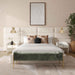 Eliana Cream Boucle Queen Bed with Wings - Home And Beyond