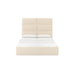 Eliana Cream Velvet Queen Bed - Home And Beyond