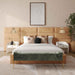 Eliana Honey Velvet King Bed with Wings - Home And Beyond