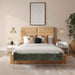 Eliana Honey Velvet Queen Bed - Home And Beyond