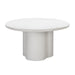 Elika White Faux Plaster Round Dining Table image