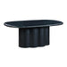 Elika Black Faux Plaster Oval Dining Table - Home And Beyond