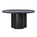 Elika Black Faux Plaster Round Dining Table - Home And Beyond