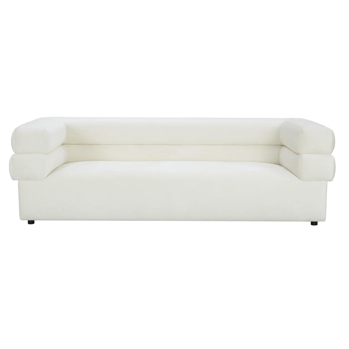 Elsa Cream Velvet Sofa - Home And Beyond