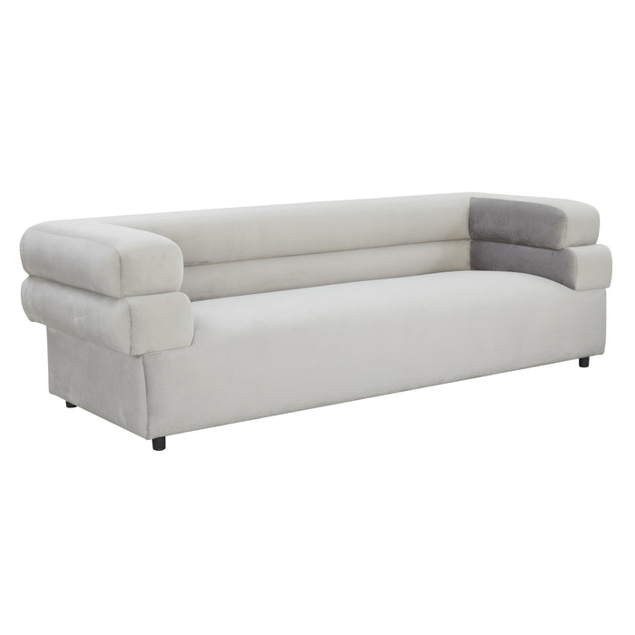 Elsa Light Grey Velvet Sofa image