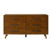 Emery Pecan 6 Drawer Dresser - Home And Beyond