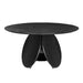 Emil Black Oak Round Dining Table - Home And Beyond