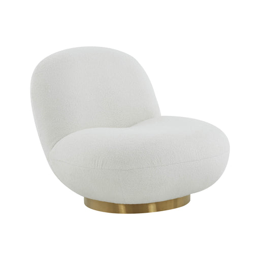 Emily White Boucle Swivel Chair image