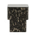 Faye Black Glass Side Table - Home And Beyond