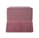 Fenn Mauve Velvet Ottoman - Home And Beyond