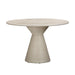 Fern Beige Textured Faux Plaster Concrete Indoor / Outdoor Round Dining Table - Home And Beyond