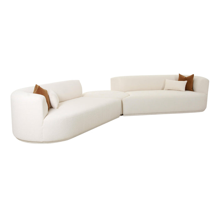 Fickle Cream Boucle 3-Piece Modular Sectional image