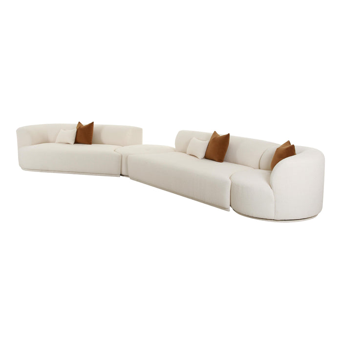 Fickle Cream Boucle 4-Piece Modular LAF Sectional image
