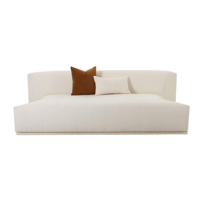 Fickle Cream Boucle Modular Armless Loveseat - Home And Beyond