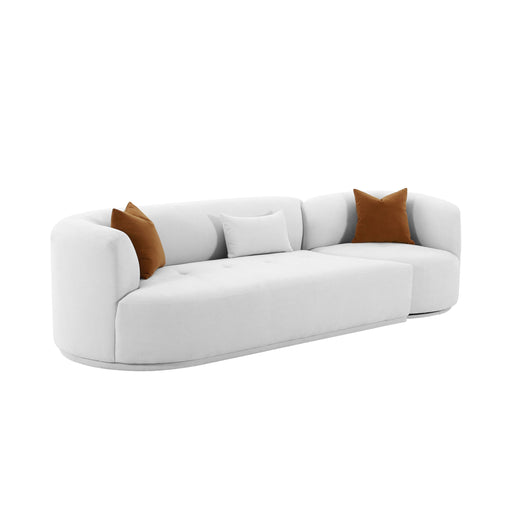 Fickle Grey Velvet 2-Piece Modular LAF Sofa image