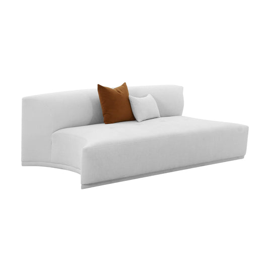 Fickle Grey Velvet Modular Armless Loveseat image